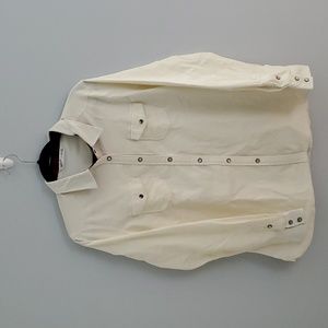 Womens Woolrich corduroy button up shirt size Large euc